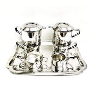 French Vintage Coffee Makers Art Deco Single Cup Coffee filter french coffee Filter Single Cup  Silver Plated French Vintage Drip O Lator