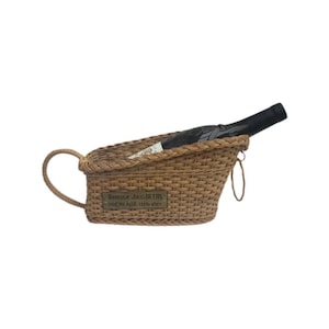 Bottle stand rattan Mid Century wine cradle Boho table decor  Bottle Holder, Wine Basket, wine Cradle bottle Holder  holder retro bar
