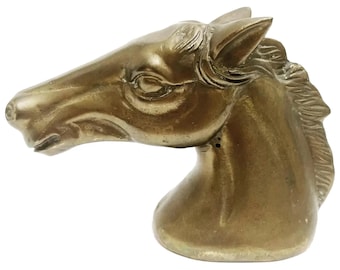 Flesopener flesopener Brons Vintage Paard Frankrijk Bier Mid Century cadeau voor hem hoofd sculptuur paardensport decor verzamelaar