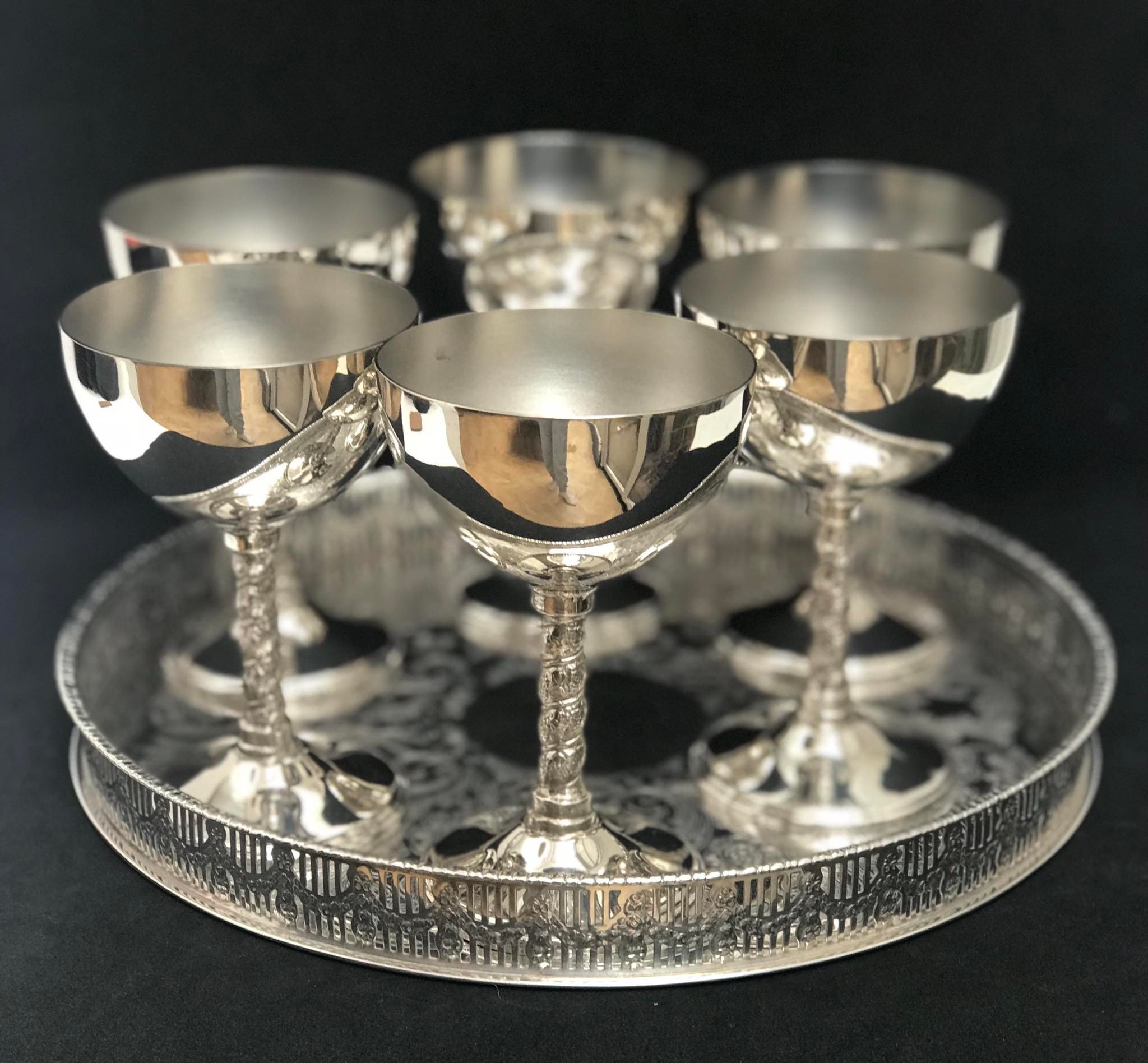 Coppe Vintage Con Piede Per Frutta Coppe Gelato In Acciaio Inox Con Piede - Ciotole Vintage Per Dessert Bossa Nova