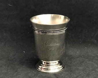 Christofle Timbale Gravée Cnb Metal Silver French Goldsmith Cup Christofle Timbale Gravée Cnb Metal Silver French Goldsmith Cup