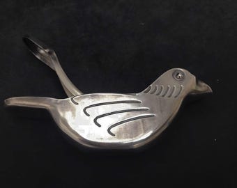 Exprimidor de limones vintage francés Art Déco: diseño de pájaro en acero inoxidable