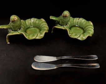 アールデコ　1930年代　マラカイト花瓶 ヴィンテージ アールデコ 8.5 cm、マラカイトガラス 天使キャンドル