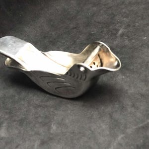 Vintage Silver Plated Lemon Squeezer: French Art Deco Bird Decor image 5