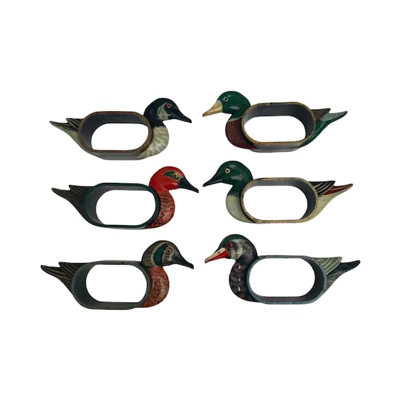 6 Vintage Duck Napkin Rings Animal Country Hunter Set 6 Gift Decorative Napkin Boho Chic Home Decor French Duck Hunt Lover Etsy