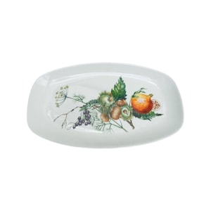 Villeroy and Boch  Oval Serving Plate with Fruits and Nuts Pattern Villeroy and Boch Earthenware, China replacement, Discontinued China