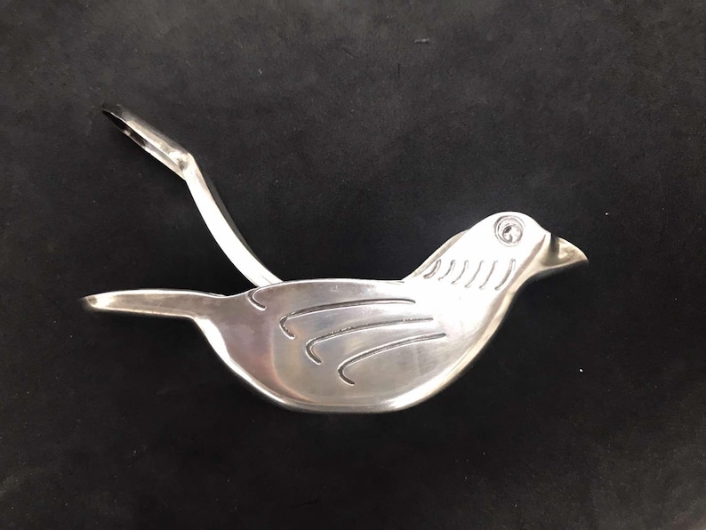 Vintage Silver Plated Lemon Squeezer: French Art Deco Bird Decor image 10