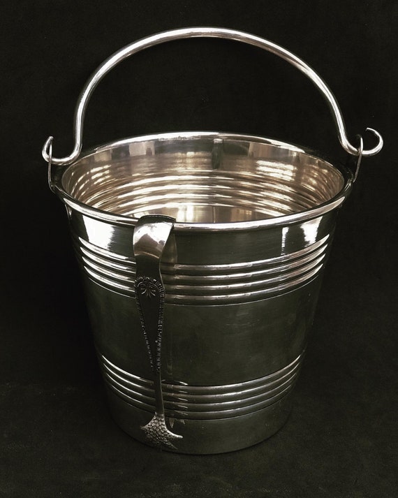 Seau à Glaçons Métal Argenté • Hauteur 12,5 Cm • Diamètre 13 Cm • Qualité
