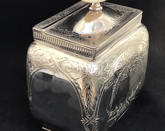 Mesa de decoración de salsera victoriana William Hutton & Son Metal plateado Antiguo Inglés