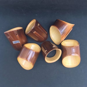 Bamboo Vintage set 6 napkin rings handmade boho chic table bohemian decor garden  rustic kitchen gift mom boho table decor gift boho girl