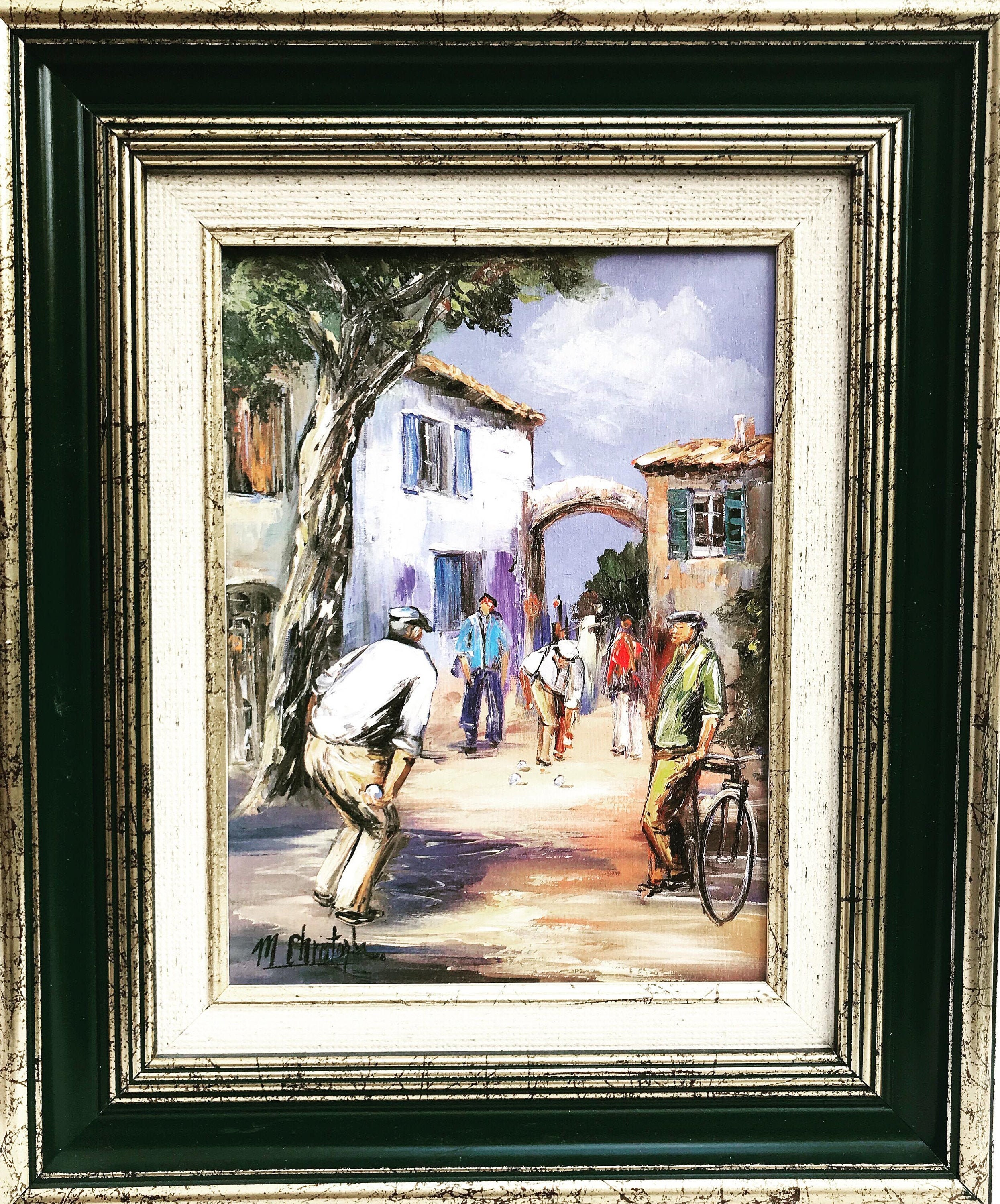 Provence Art Original Painting Signed French Country Village France