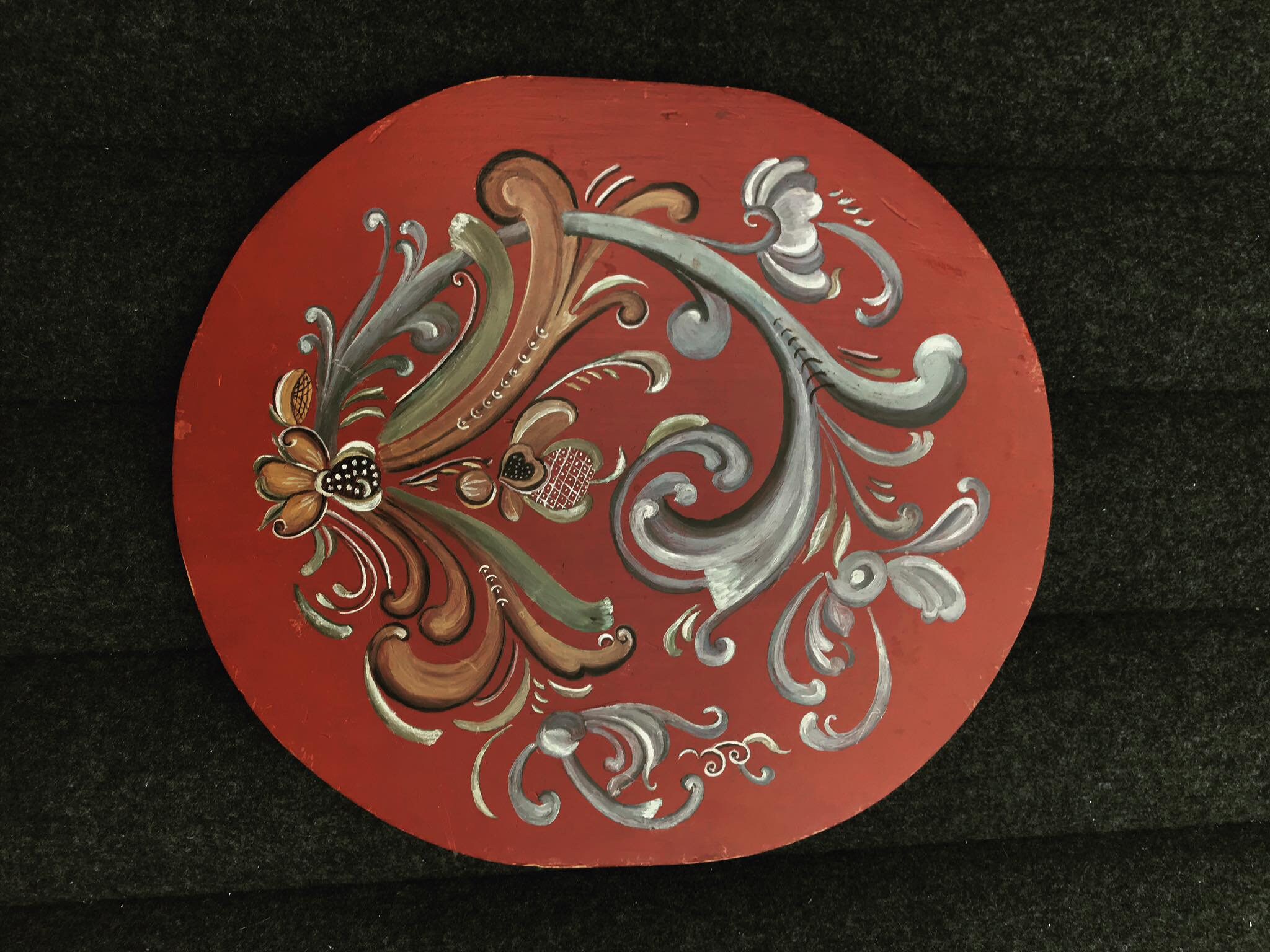 Plat Décorative Rosemaling