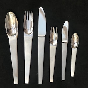 Modernist Flatware set Carl Auböck Design for Morinox and Amboss 50s Post modern Lunik 2060 Modern Austrian Design Wedding Luxury gift