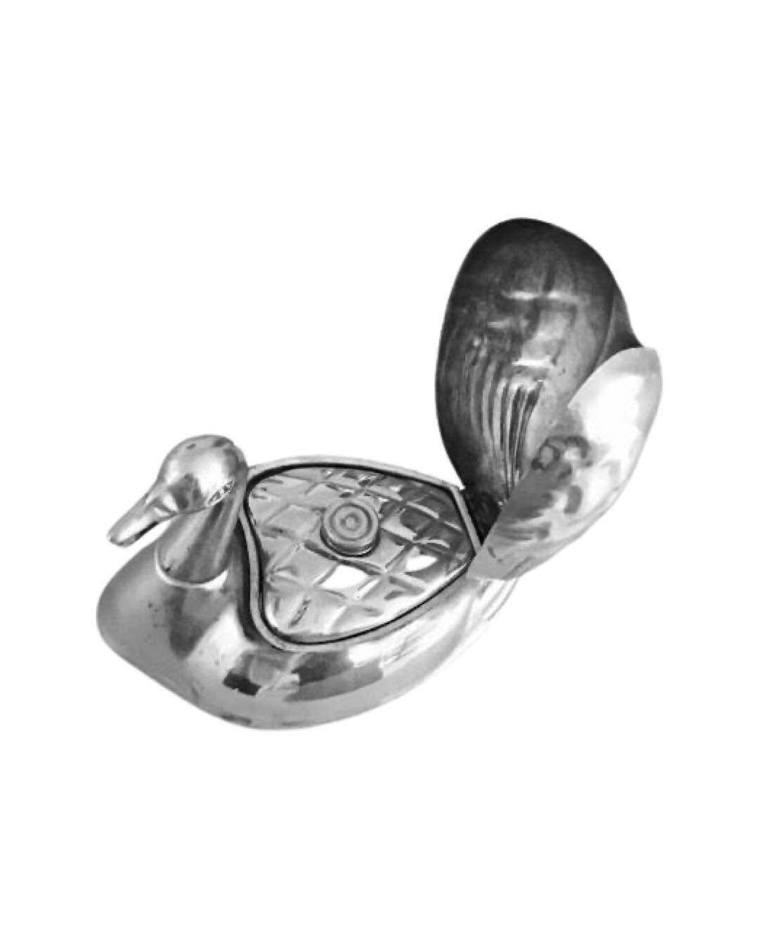 Old Peacock Shaped Brass Betelnut Box - Ca 1920 Old Peacock Shaped Brass Betelnut Box - Ca 1920