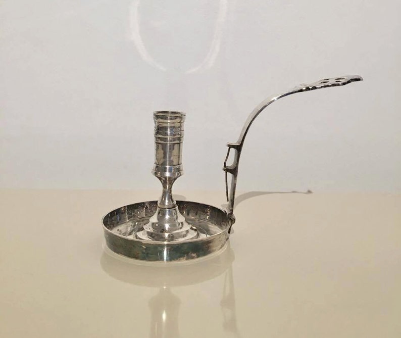 Candlestick Silver plated Candle Holder Spanish Old Etsy
