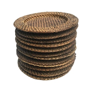 Plateaux Traiteur Plateau De Rangement En Rotin Tissé À La Main Avec