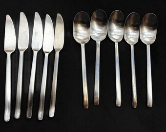 ヴィンテージ　IKEA DATA 90年代　イケア　スプーン　フォーク　ナイフ Vintage Ikea Data Flatware Set: Carl Gustaf Jahnsson Stainless