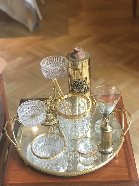 Mirrored cocktail tray discount