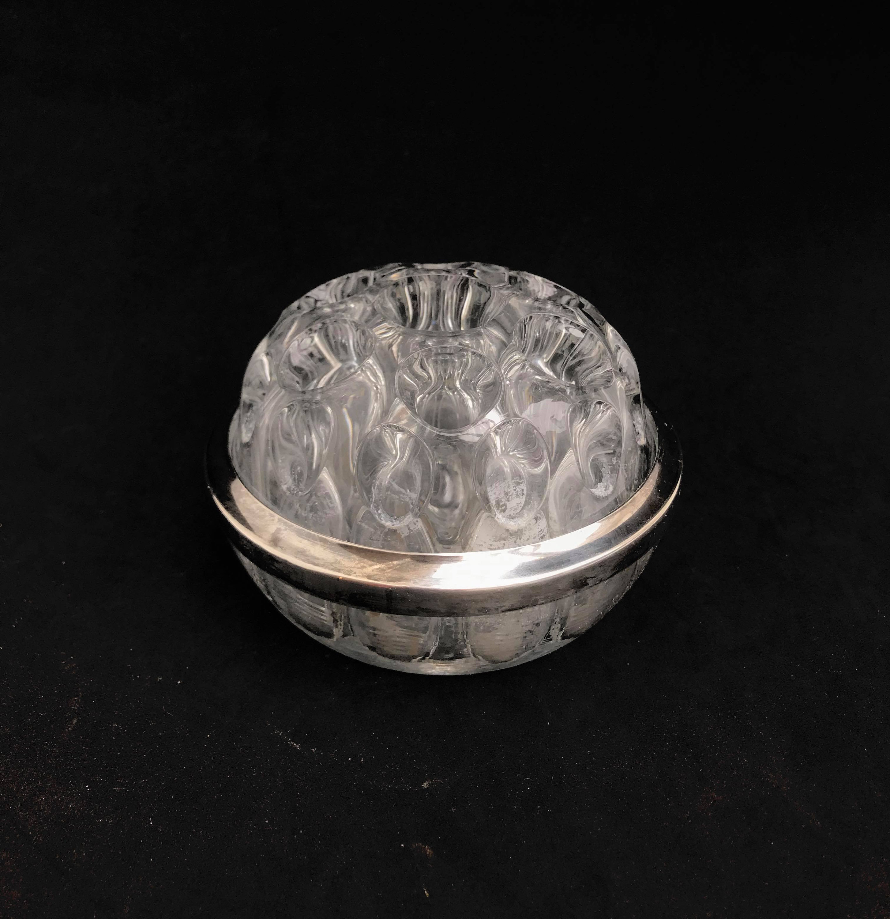 Silver 835 Flower vase Frog Glass Vintage Glass Flower Etsy