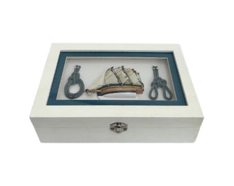 Rustic Nautical Shadow Box: Vintage Beach House Decor