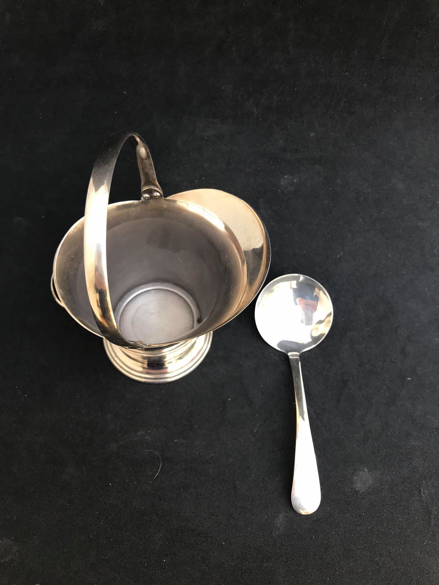 Sugar bowl Vintage Yeoman Silver Plated Scuttle bowl with ...