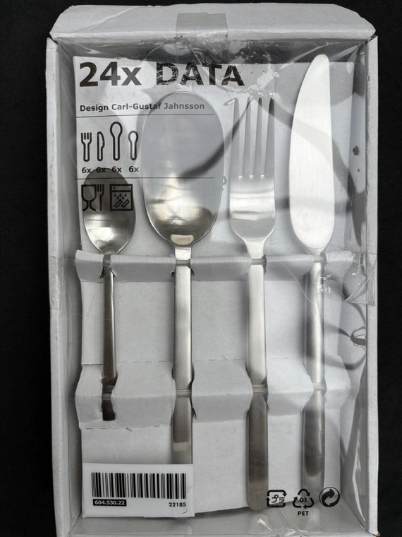 ヴィンテージ　IKEA DATA 90年代　イケア　スプーン　フォーク　ナイフ Vintage Ikea Data Flatware 6 Stainless Steel Carl Gustaf Jahnsson
