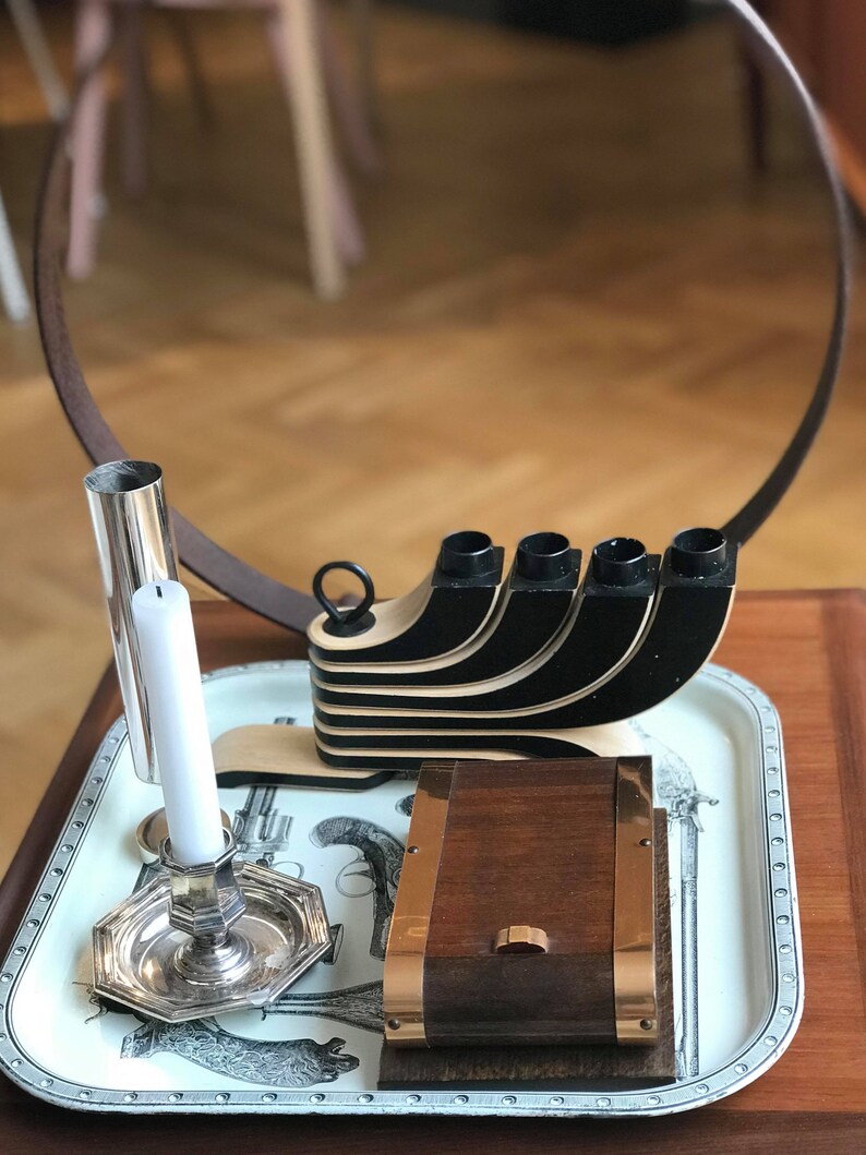 Art Deco Box With Rolling Lid Wooden Jewelry Desk Accessories Etsy