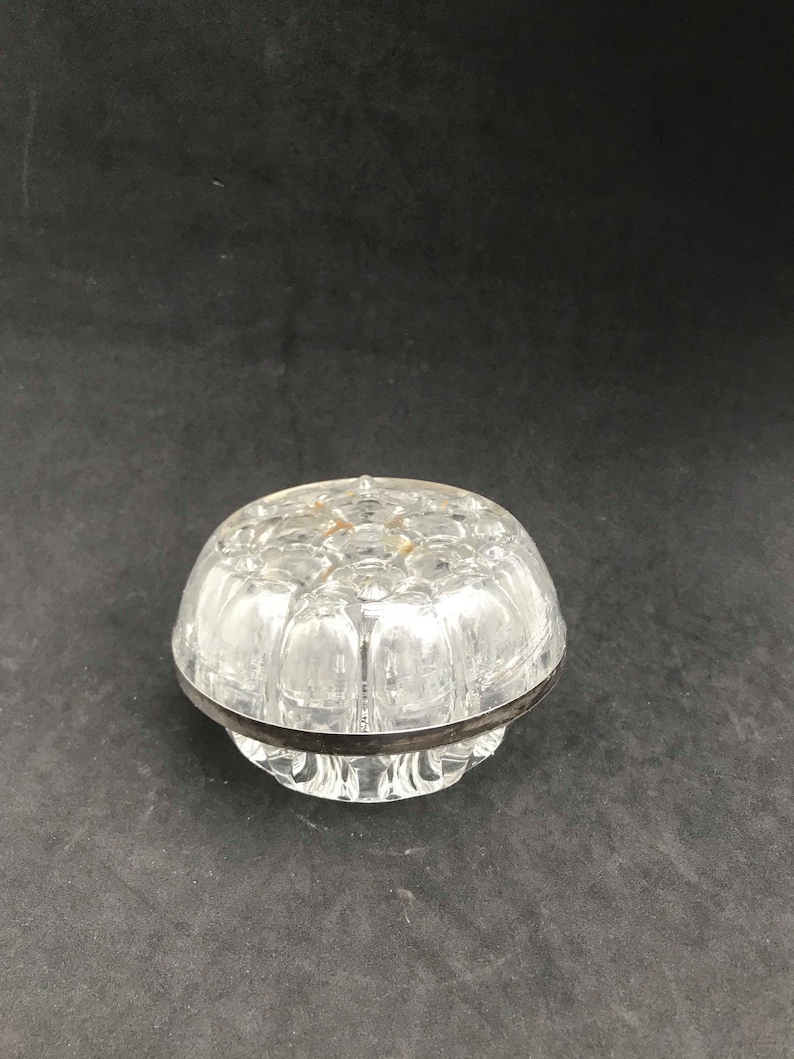 Silver 835 Flower Vase Frog Glass Vintage Glass Flower Etsy