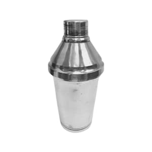 Large Vintage Art Deco Cocktail Shaker: Silver Plated Martini Barware