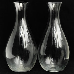 2 waterkan kruik wijn sinaasappel jus vintage broc halverwege de eeuw moderne helder kristal handgeslepen zwaar glas huwelijkscadeau bar kar decor