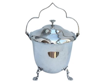 Vintage Mappin & Webb Silver Plated Biscuit Barrel: Edwardian Cookie Jar