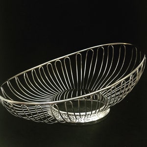 Vintage Silver Plated Wire Basket: Fruit, Bread, Table Centerpiece