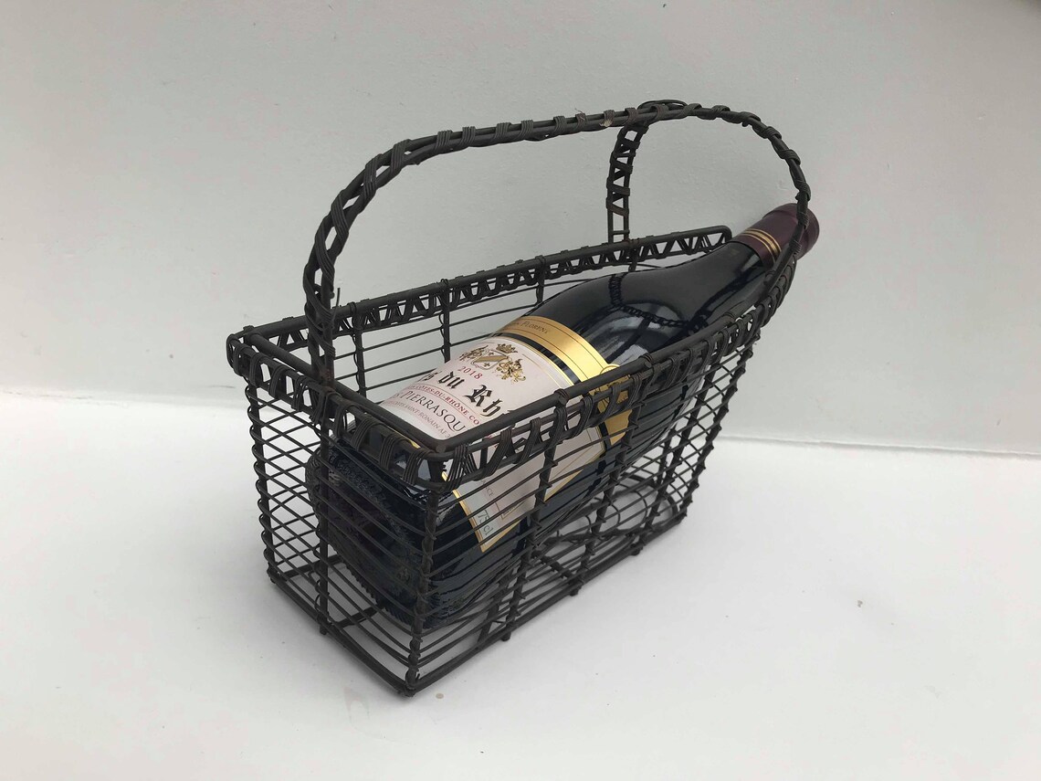 Wine Cradle Wrought Iron Bottle Holder Bottle Stand Wire Etsy