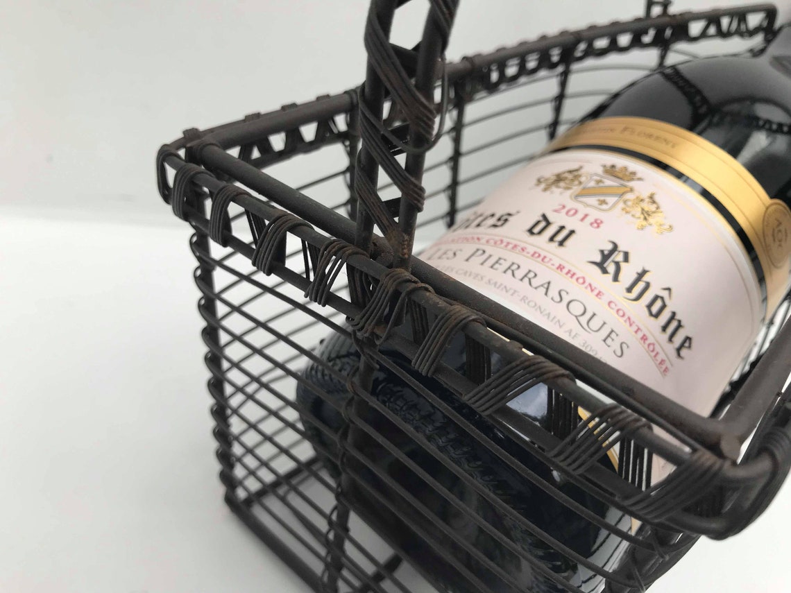 Wine Cradle Wrought Iron Bottle Holder Bottle Stand Wire Etsy