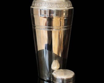 Coctelera Guy Degrenne: Artículos de bar de acero inoxidable de mediados de siglo