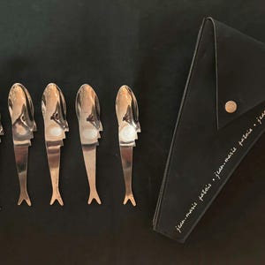 Jean-Marie Patois Esotismo Spare  Flatware Set: 5 small spoons Nautical Fish Design, Star Trek Prop