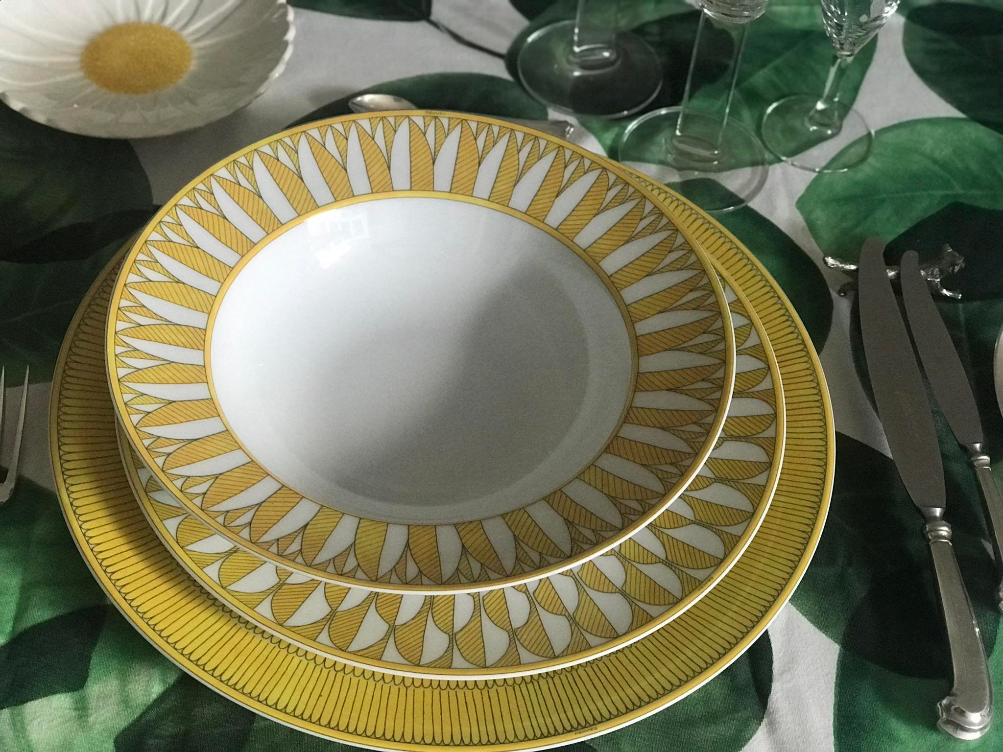エルメス Soleil d'Hermes スープ パスタ プレートaq11975 24010908.jpg