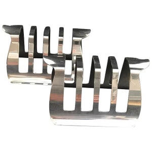 Juego de rejilla para tostadas plateada, vajilla de desayuno inglés