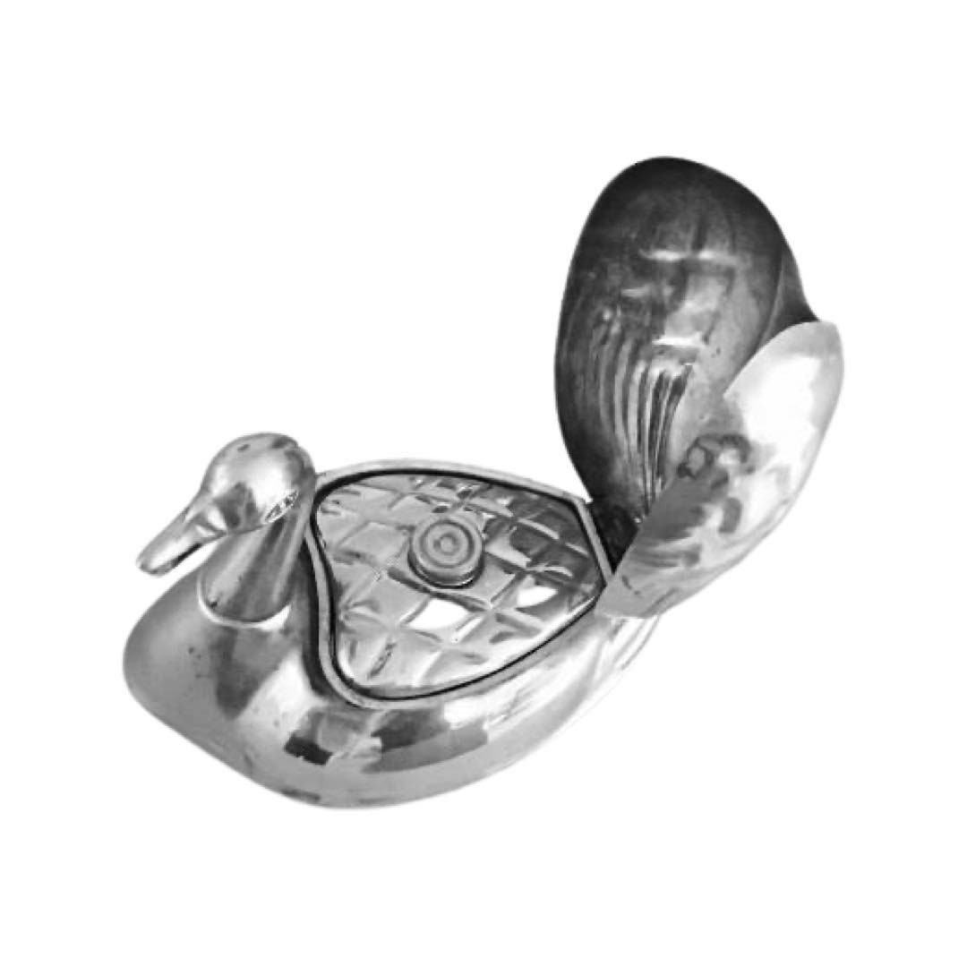 Old Peacock Shaped Brass Betelnut Box - Ca 1920 Old Peacock Shaped Brass Betelnut Box - Ca 1920