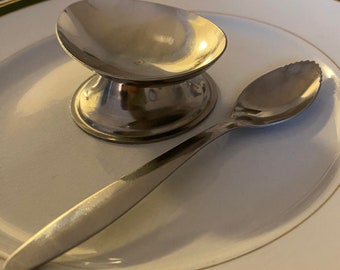 Service à Avocat Vintage 6 Pièces - Céramique Vert Profond + Cuillères