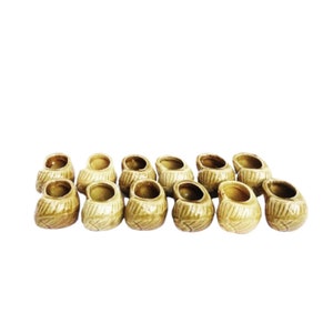 Vintage französische Keramik Escargot Muscheln - 12er Set