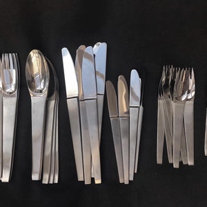 Modernist Flatware set Carl Auböck Design for Morinox and Amboss 50s Post modern Lunik 2060 Modern Austrian Design Wedding Luxury gift
