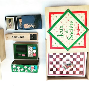Jeux Societé Ensemble multi-jeux vintage, multi-usages, jeu d'échecs, backgammon dames jeu de dés dominos, cartes à jouer Jeu de l'oie