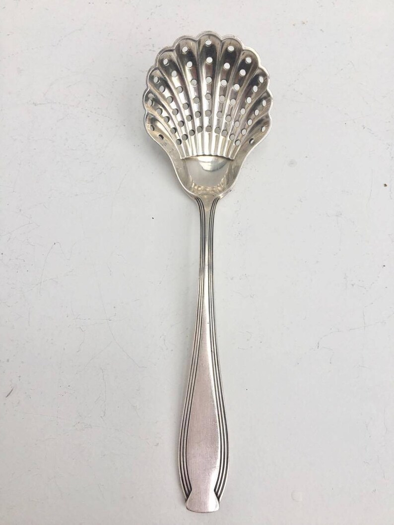 Sugar Sifter Spoon Antique Silver Plated Large Sugar Sifting Etsy