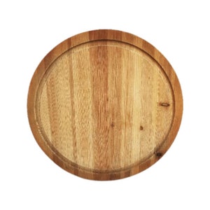 Vintage Round Wood Cutting Board: Farmhouse Charcuterie Serving Tray
