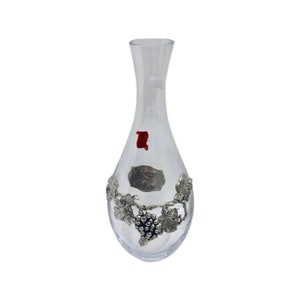Décanteur de vin français  Carafe en verre et étain, Pichet en étain, Fabriqué en France, Vintage français, Bouteille vin