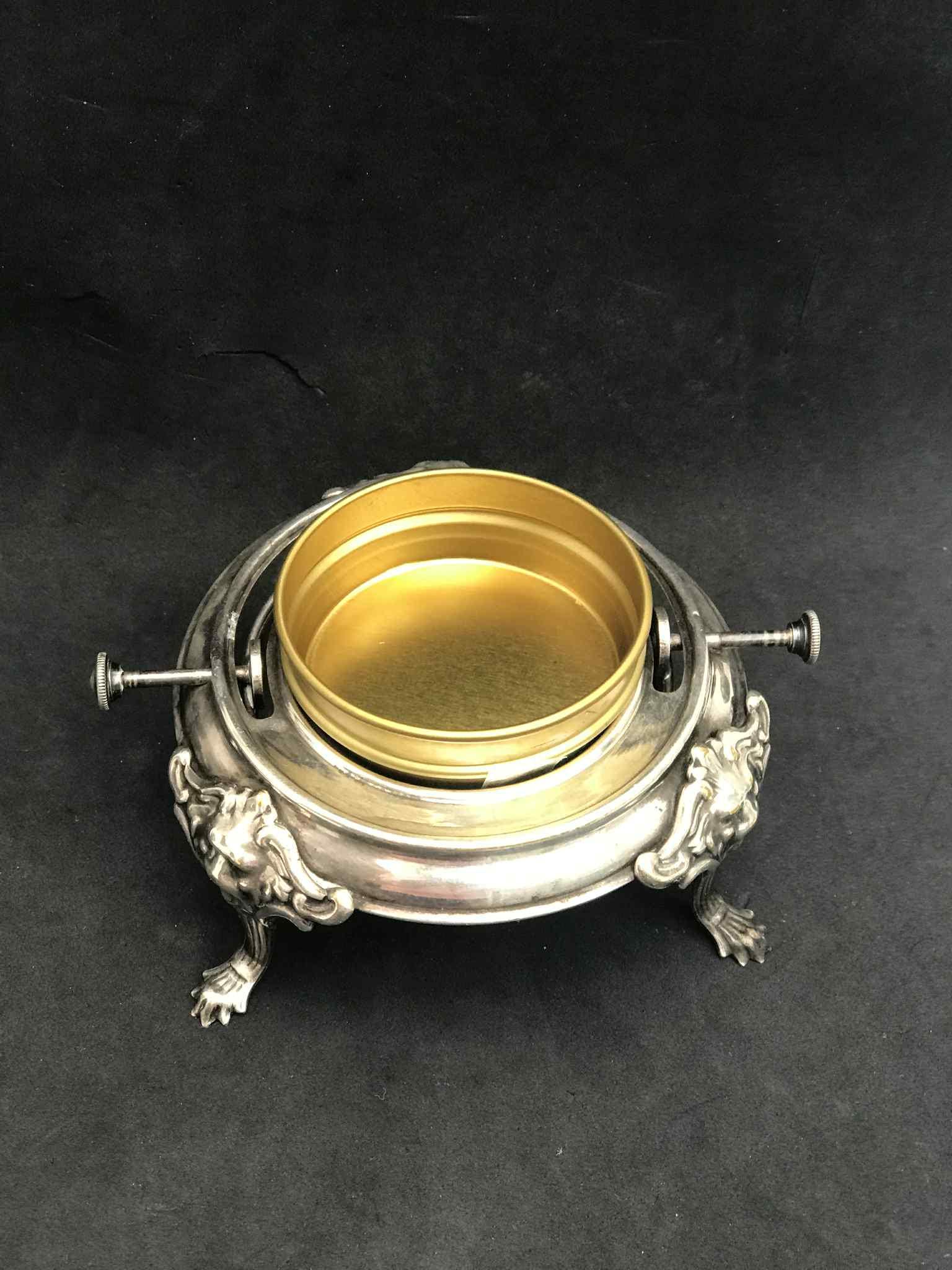 工芸品 【英国】バターディッシュ/キャビアサーバー ロールトップ