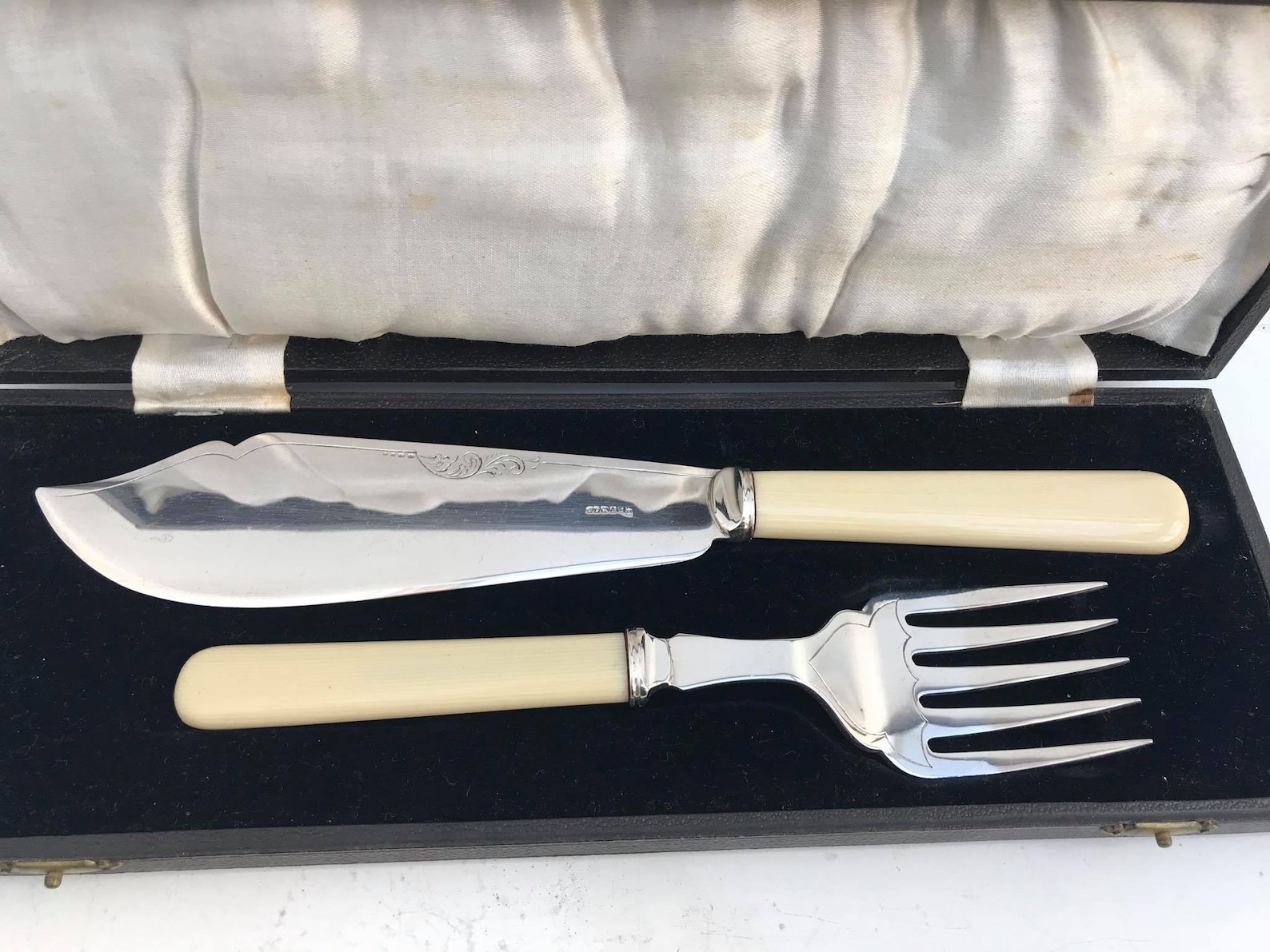 Serving Cutlery Set Seafood Fish Knife England Silver Plated Etsy