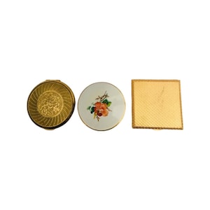 Scatola compatta per cipria, trucco retrò compatto, astuccio per cipria Stratton, specchio tascabile, anni '60, trucco vintage, bellezza retrò, regalo retrò per lei