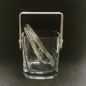 Kryształowy pojemnik na lód Luigi Bormioli Strauss Światło i muzyka Dmuchany kryształ z metalem Vintage akcesoria barowe, dekoracja baru, prezent świąteczny